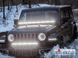 Jeep Wrangler JL LED Light Bar w/ Bracket - 50" - Amber Flood